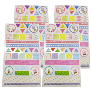 手撕裝飾貼紙 可黏貼在手工記本、禮物、卡片、信紙等裝飾使用, E款, 1組