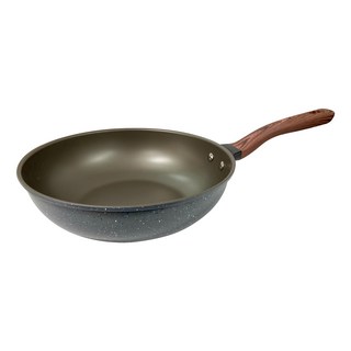 SILWA 西華 品味不沾炒鍋 28cm 導熱快 木紋手柄 適用多種爐具, 1個