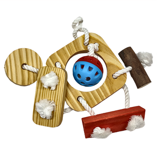 PetBest 摩登原始家具 小春聯 適用於觀賞鳥/寵兔 天然無毒原木 可懸掛, 1個