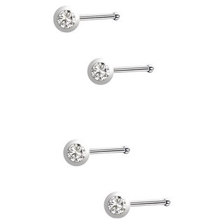耀眼美人 閃耀包鑲鑽鋯石鑽養耳棒醫療鋼鈦鋼耳環 Set 4, 過爐款