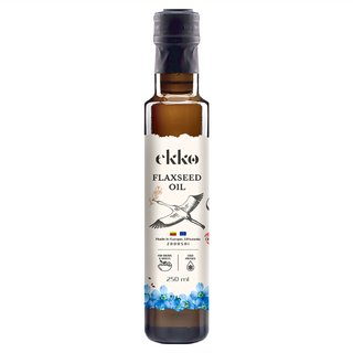 Ekko 冷壓初榨亞麻籽油 250ml, 立陶宛波羅的海亞麻籽, omega 3, 發煙點107度C, 適合涼拌沙拉或生飲, 未經化學精煉, 1瓶