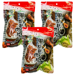 富貴香 黑胡椒素肉片 非基因改造大豆蛋白製作 全素食配方 台灣製造, 260g, 3包