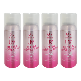 MY SCHEMING 我的心機 香氛亮白防曬噴霧 SPF50+ PA++++ 粉色, 90ml, 4瓶