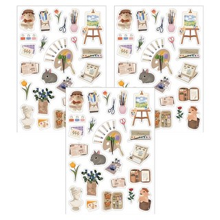 德德小品集 Infeel.Me 小森林日記裝飾貼紙 尺寸105*150mm, 詩畫, 3片