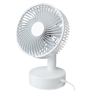 aibo 自動擺頭靜音大風量USB風扇 可定時 6吋 - 涼夏必備，廣角送風，四檔風速, USB-FAN-AB233, 白色