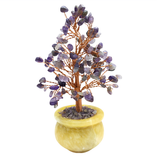 迷你發財樹聚寶盆 紫水晶 1個, 迷你型