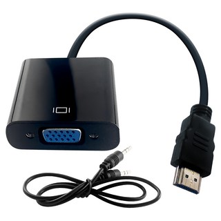 UniSync HDMI轉VGA/3.5mm高畫質1080P影像轉接器 附音源線, 單一商品, 1組
