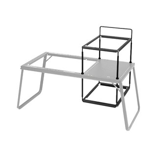 ShineTrip 山趣 黑霧桌2.0 上下層架2入組 升級款, 黑色 + 灰色