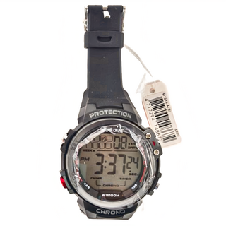 JAGA 捷卡 男用冷光數字錶 保證防水 可游泳 夜間冷光, 黑色