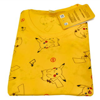 ONEDER 旺達棉品 兒童款 皮卡丘 長袖套裝，棉100%，台灣製, 140, 寶可夢