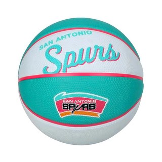 Wilson NBA 隊徽系列 經典馬刺隊橡膠籃球, WTB3200XBSAN, 1個
