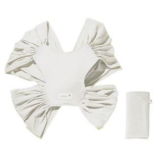 Konny 夏季嬰兒背巾 附束帶 + 環保收納袋 聚酯纖維 87%+彈力纖維 13%, S, 奶油白