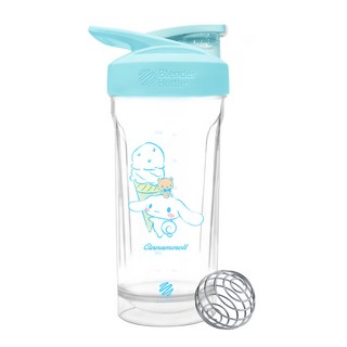 Blender Bottle Sanrio 三麗鷗 Strada Tritan 按壓式防漏環保水壺 28oz, 大耳狗 藍色 + 透明色, 828ml, 1個