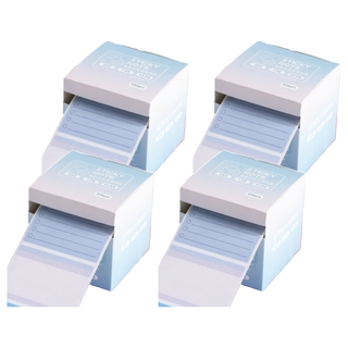 抽拉式便利貼 易撕取 不乾膠, 漸層藍, 256張, 4盒