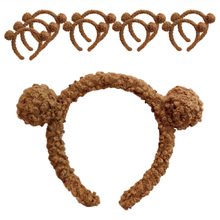 小麥購物 D028小熊髮箍 24g, 10個, 深咖啡色