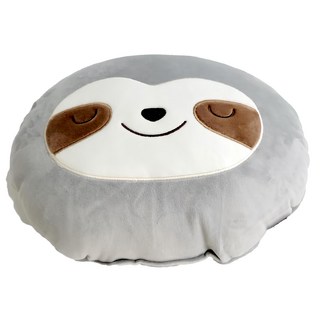 萌布朗 療癒系 微笑臉樹懶靠枕, 36 x 30cm, 灰色