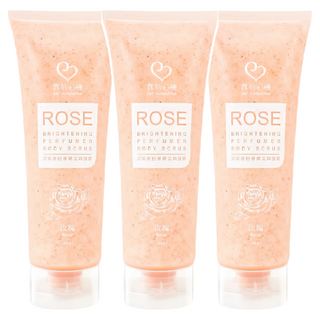 MY SCHEMING 我的心機 身體去角質霜 玫瑰亮白, 250ml, 3條