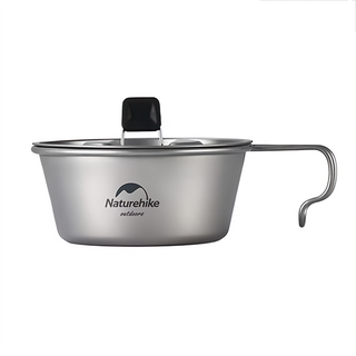 Naturehike 挪客 樂風輕量附蓋純鈦碗 350ml, CJ001, 1個, 銀色