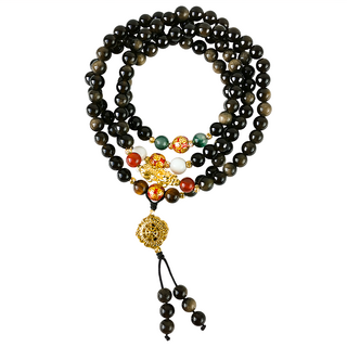 財神小舖 108珠貔貅金曜石手鍊 五行致富 EP-8004-3，招財轉運保平安, 1個