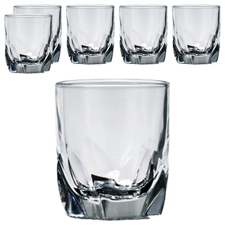 Lucky Glass Groove 燒酒杯, 透明, 6個