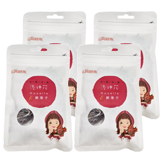 山海經脈 洛神花鮮果干 台東名產, 80g, 4包
