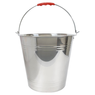 MIKA HOUSE 橘之屋 不銹鋼水桶 32cm 12L, 銀色, 1個