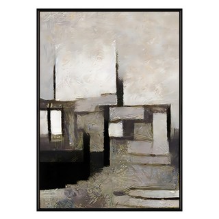 靜 境I 抽象藝術畫, 70 x 50cm, 黑色