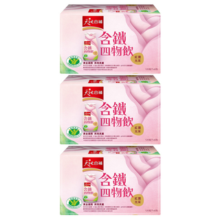 天地合補 含鐵四物飲, 調節生理機能，強化鐵質，添加膠原蛋白、玫瑰果、桂圓、紅棗等滋補成分，維持紅潤氣色, 6瓶, 120ml, 3盒