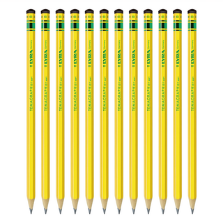 LYRA 百年經典鉛筆 抗斷裂筆芯 PEFC永續森林認證木材 六角造型 顏色辨識簡單, 黃桿, 12支