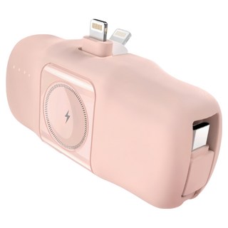 Timo Lightning直插式3合1口袋行動電源, TIMO-03L, 粉色