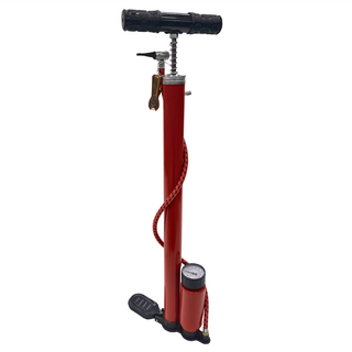 清島牌 直立式打氣筒 帶錶型 120-160PSI 適用於自行車/玩具/電動車/摩托車, 紅色, 1個