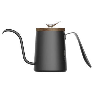 AIRFLOW 燕尾手沖壺 特別版 真心黑 300ml, 精準控水，品味咖啡, 1個, 不銹鋼, 櫸木蓋