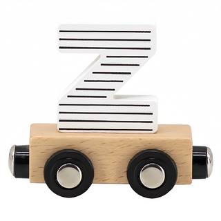 TRYCO 木製字母火車，3歲以上適用，山毛櫸木材質, Z, 10.8 x 8.3 x 2.5cm, 1個