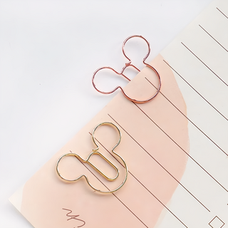 JDS 米奇臉造型迴紋針 3*2CM 金屬 混合色, 30個, 1組