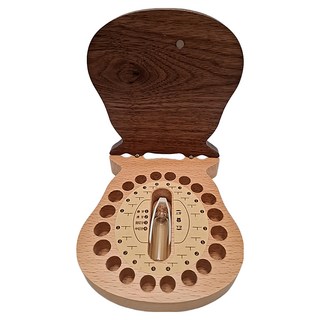 MUSOR 木色木艺 12生肖 胎毛/乳牙收藏盒, 牛 木紋棕色