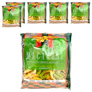 聯華製粉 常春藤螺絲型三色麵, 500g, 6包