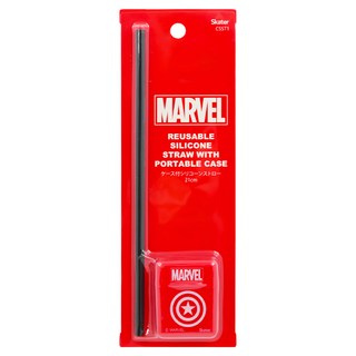 Skater 矽膠吸管 附收納盒 美國隊長, 1支, 1入