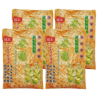 龍宏 香筍 台灣本產高山筍 軟嫩爽脆 全素食品, 600g, 4包