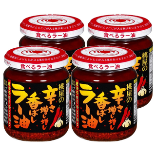 桃屋 蒜香辣油 加強版, 105g, 4罐