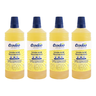 ecodoo 地板傢俱黑皂清潔劑, 1L, 4瓶
