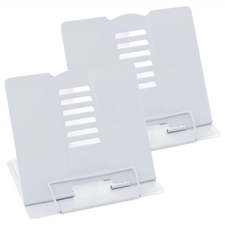 小麥購物 鐵藝摺疊閱讀書架 C544 337g 2個, 白色