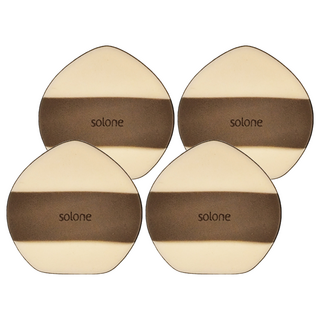 Solone 雙面慕斯氣墊粉撲, 4個, 桃形
