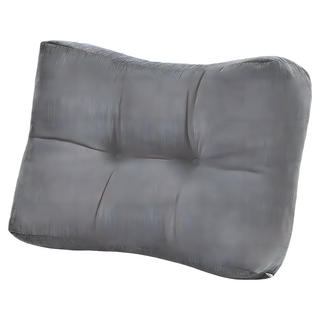 日式靠腰枕, 混紡色織面料, 三維高彈PP棉, 人體工學設計, 300g, 黑色, 1個