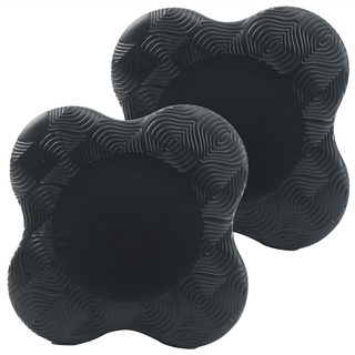 瑜珈跪墊 Set 2個, 高密度PU材質, 柔軟緩震, 四種顏色可選, 20 x 20 x 1cm, 黑色