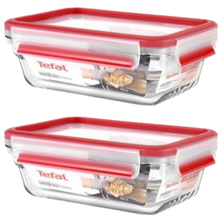 Tefal 特福 MasterSeal 新一代玻璃保鮮盒, N1040612 700ml, 2個