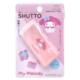 Sun-Star SHUTTO 多功能磁吸攜帶型開箱拆信刀, 體積輕巧 內置磁鐵, 美樂蒂, 1個