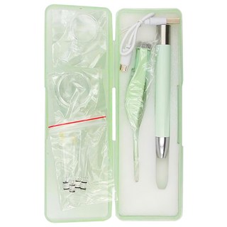 ROYALLIN 蘿林嚴選 發光掏耳棒套組 充電款 不鏽鋼材質 柔軟矽膠 5倍放大鏡 USB充電, 1組