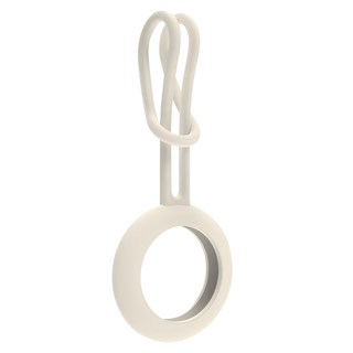 UniSync AirTag 追蹤定位防丟 經典素色矽膠吊飾保護套 - 杏色, 1個