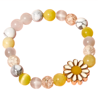 Letgetaway 曼谷手工能量礦石幸運手鍊 17cm B款可愛雛菊手鍊, Lovely daisy bracelet