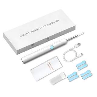 上手家居 可視掏耳棒 白色 高清鏡頭 LED照明 舒適安全掏耳, 1組